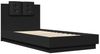 vidaXL Bettgestell mit Kopfteil Schwarz 75x190 cm Holzwerkstoff 3209976 Bild 3