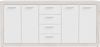 Forte BACCIO Sideboard 200, moderne Kommode für Wohn-/Schlafzimmer, 4-türig, 4 Schubladen, Holzwerkstoff, Sandeiche Holzdekor|Weiß, 197,1 cm breit x 91,9 cm hoch x 41 cm tief Bild 2