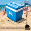 BigDean Thermobehälter Kühlbox inkl. 12 Kühlakkus 24 Liter Kühlbox mit Akku für bis zu 11h, Kunststoff, (Set, 1-tlg, Kühlbox inklusive Miniakkus), Robust, Stromlos, Outdoor geeignet Bild 4