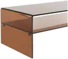 Vente-unique - Couchtisch doppelt - Sicherheitsglas - Braun - STILEOS Bild 4