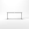 Rheinland Möbel Statio Schreibtisch 160x80 cm höhenverstellbar ±10 mm in Weiß – großzügiger Bürotisch für Homeoffice & Büro, gerader Fuß, Kabelwanne, einfache Montage, FSC® zertifiziert Bild 2
