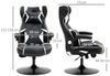 Vinsetto Gaming Stuhl mit Wippfunktion, höhenverstellbarer Bürostuhl, ergonomischer Computerstuhl mit Lautsprecher, Lenden- und Nackenstütze für Spielzimmer Kunstleder Rot+Schwarz Bild 3