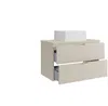 Vente-unique - LAVENA Waschbeckenmöbel Holz, Platte Beige - B 46 cm x H 50 cm x L 80 cm Bild 4