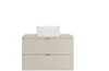 Vente-unique - LAVENA Waschbeckenmöbel Holz, Platte Beige - B 46 cm x H 50 cm x L 80 cm Bild 2