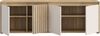 Forte ELISTON TV-Schrank 170 180, modernes Lowboard mit Lamellendesign, 4-türig, Wohnzimmer, Mauvella Eiche Holzdekor|Kashmir Beige, 174,3 cm breit x 56,1 cm hoch x 41,5 cm tief Bild 4