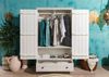 Kleiderschrank Mango 108x64x180 weiß geölt KASHMIR #106 Bild 4