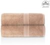 leevitex® Saunatuch Frottee XXL, (2-St), 80 x 200 cm, extra groß & saugfähig, Sand/Cappuccino Bild 4