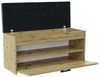 ibonto SCHUHBANK HANDWERKLICHE EICHE mit Gepolstertem Sitz (H 49 x T 30 x B 96 cm) Bild 2
