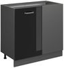 Eckunterschrank R-Line Schwarz Hochglanz 86 cm ohne Arbeitsplatte Vicco Bild 5