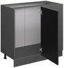 Eckunterschrank R-Line Schwarz Hochglanz 86 cm ohne Arbeitsplatte Vicco Bild 3