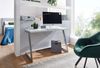 Kadima Design Schreibtisch "Sarnot": Hochglanz-Design, Metallgestell. Silber, 120x55x76 cm Bild 3
