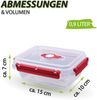 Frischhaltedosen für Lebensmittel ( 0,9 L ) - 2er Pack "Rot" - Vorratsdose luftdicht, Aufbewahrungsbox Meal Prep Box, Lunchbox, BPA Frei Bild 3