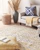 Teppich Baumwolle beige gelb 160 x 230 cm geometrisches Muster KADAPA Bild 3