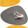 GLIESE Platzset Tischsets und Untersetzer aus Leder Grau-Gelb 4er-Set, abwaschbare, (4-St) Bild 3