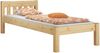 Erst-Holz Einzelbett Natur 90x200 Bett, Federleisten-Rollrost Senkrechte Balken Bild 2