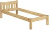 Erst-Holz Einzelbett Natur 90x200 Bett, Federleisten-Rollrost Senkrechte Balken Bild 3