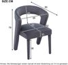 Merax 2er Set Neuheit Sessel, Loungesessel, Polsterstühle, Einzelsofa, Wannenstuhl, Einzelner Stuhl, 59x60x79 cm, Samt, Tragfähigkeit 150 kg, Grau Bild 4