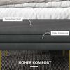 HOMCOM Sitzbank Polsterbank mit Stauraum, Samtoptik, Bettbank mit Stahlbeine (Aufbewahrungsbank, 1-St, Schuhbank), für Wohnzimmer, Schlafzimmer, Grau, 79,5 x 37,5 x 43 cm Bild 3