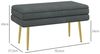 HOMCOM Sitzbank Polsterbank mit Stauraum, Samtoptik, Bettbank mit Stahlbeine (Aufbewahrungsbank, 1-St, Schuhbank), für Wohnzimmer, Schlafzimmer, Grau, 79,5 x 37,5 x 43 cm Bild 2