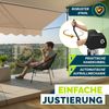 tillvex Balkonmarkise 350 cm Taupe Gelenkarm Markise Klemmmarkise Sonnenmarkise Balkon ohne Bohren Bild 5