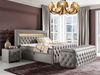 Polsterhocker mit Stauraum Betthocker SEVRA 140x50x45 cm Elisa Velvet Hellgrau Bild 4