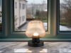 Kabellose LED Akku Tischleuchte QUENYA Glasschirm Bernstein, Höhe 18cm Bild 5