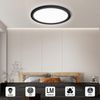 LQWELL® Deckenleuchte LED Deckenlampe, IP44 Wasserfest Badlampe Rund Flach 18W 4000K 1600LM Modern Schlicht Lampe Dünn für Wohnzimmer Badezimmer Schlafzimmer Küche Balkon Keller Büro, 220 * 24mm Bild 3