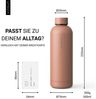 Vinsun Isolierflasche Edelstahl Flasche 500ml, Thermoflasche Kohlensäure geeignet, BPA frei, Auslaufsicher, doppelwandig, bruchsicher, geruchs- & geschmacksneutral Bild 3
