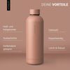 Vinsun Isolierflasche Edelstahl Flasche 500ml, Thermoflasche Kohlensäure geeignet, BPA frei, Auslaufsicher, doppelwandig, bruchsicher, geruchs- & geschmacksneutral Bild 2