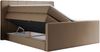 Boxspringbett KING EIGAR, mit einer Doppelmatratze, einem genähten Kopfteil - 140x200 - Braun Kunstleder - H4 Bild 4