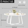 Runder Esstisch Kunstmarmor Design 130cm weiß 4-6 Personen Büro Wohnzimmer Bild 2