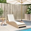 vidaXL Sonnenliege mit Auflage Beige 60x205x73 cm Poly Rattan 368282 Bild 3