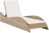 vidaXL Sonnenliege mit Auflage Beige 60x205x73 cm Poly Rattan 368282 Bild 2