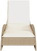 vidaXL Sonnenliege mit Auflage Beige 60x205x73 cm Poly Rattan 368282 Bild 4