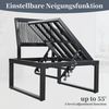 MODFU Gartenlounge-Set Outdoor-Möbelset, (Garten-Lounge-Set, Gartenmöbel-Set, Outdoor-Sofa-Set, Balkonset, 2-tlg, verzinktes Stahlrohr, Tischplatte aus Kunststoff-Holz), mit verstellbarer Neigungsfunktion (5-stufig, bis 55) Bild 3