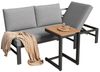 MODFU Gartenlounge-Set Outdoor-Möbelset, (Garten-Lounge-Set, Gartenmöbel-Set, Outdoor-Sofa-Set, Balkonset, 2-tlg, verzinktes Stahlrohr, Tischplatte aus Kunststoff-Holz), mit verstellbarer Neigungsfunktion (5-stufig, bis 55) Bild 4