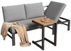 MODFU Gartenlounge-Set Outdoor-Möbelset, (Garten-Lounge-Set, Gartenmöbel-Set, Outdoor-Sofa-Set, Balkonset, 2-tlg, verzinktes Stahlrohr, Tischplatte aus Kunststoff-Holz), mit verstellbarer Neigungsfunktion (5-stufig, bis 55) Bild 5