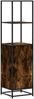 vidaXL Highboard Räuchereiche 35,5x35x139 cm Holzwerkstoff Metall 849046 Bild 2