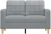vidaXL 2-Sitzer-Sofa Hellgrau 120 cm Stoff 359083 Bild 3