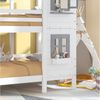 Flieks Etagenbett, Hausbett mit Fallschutz Leiter Kinderbett Kiefer 90x200cm Bild 3