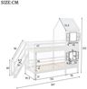 Flieks Etagenbett, Hausbett mit Fallschutz Leiter Kinderbett Kiefer 90x200cm Bild 2