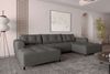 99rooms Massimo Wohnlandschaft Strukturstoff NEVE Anthrazit mit Schlaffunktion Bild 3