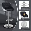 WOLTU BH30sz-2 Design 2 farbig Barhocker mit Griff , 2er Set , stufenlose Höhenverstellung , verchromter Stahl , Antirutschgummi , pflegeleichter Kunstleder , gut gepolsterte Sitzfläche , schwarz+weiss Bild 2