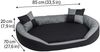Hossis Wholesale Hundebett Grau Größe M 85x70x20cm | Kuscheliges Hundesofa mit Wendekissen & Zierkissen | Waschbar & abwischbar | Bequemes Hundekörbchen für kleine Hunde | Geruchsfrei Bild 4