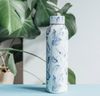Quokka Solid Trinkflasche 630 ml GRAY BOUQUET Edelstahl Doppelwandig Heiß Kalt isoliert Bild 2