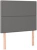 LED Kopfteil, Bettkopfteil, Minimalistisch Grau 100x5x118/128 cm Kunstleder Bild 4
