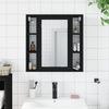 vidaXL Bad-Spiegelschrank Schwarz 60x16x60 cm Holzwerkstoff 842426 Bild 3