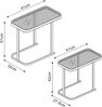 Satztisch Laxå 2er Set Glas und Metall Schwarz [en. casa] Bild 2