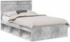 vidaXL Bettrahmen Beton Grau 135 x 190 cm Massives Kiefernholz 3409770 Bild 2