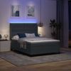 vidaXL Boxspringbett mit LED-Lichtleisten Dunkelgrau 160 x 200 cm Samt 3343875 Bild 5